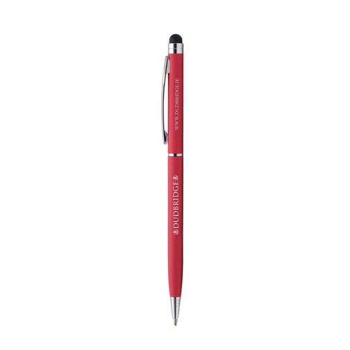 ultra-dünner Dreh-Kugelschreiber "Minnelli" mit Touchpen rot