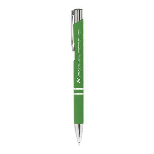 Kugelschreiber "Crosby" mit gummierter Oberfläche apfelgrün