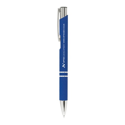 Kugelschreiber "Crosby" mit gummierter Oberfläche blau