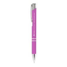 Kugelschreiber "Crosby" mit gummierter Oberfläche pink
