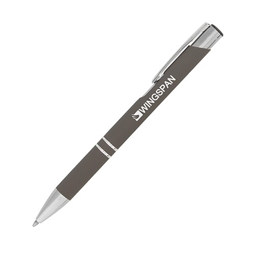Kugelschreiber "Crosby" mit gummierter Oberfläche anthrazit