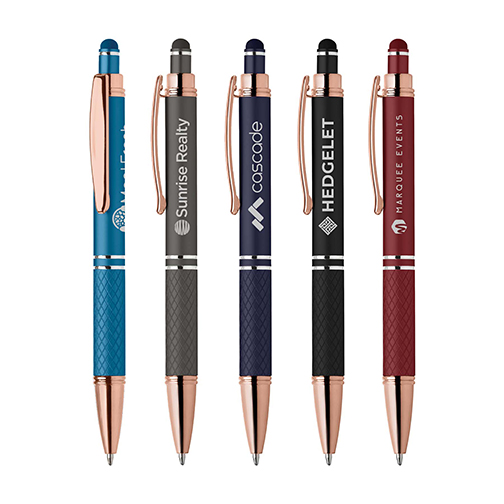 Metall-Kugelschreiber Phoenix Soft-touch Oberfläche, Rose Gold & Touchpen Bitte Farbe wählen!