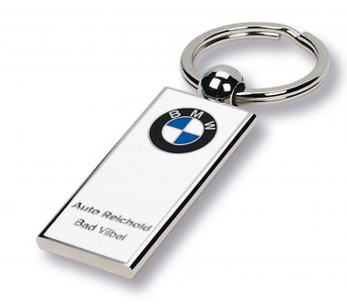 BMW USA Dealer Vista Motors Metall Schlüsselanhänger Keychain silber-farbig 