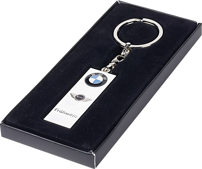 BMW USA Dealer Vista Motors Metall Schlüsselanhänger Keychain silber-farbig 